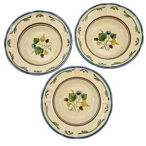 Metlox Poppytrail Vernon Ware California Gigi Rim Appetizer Dessert Plates – 3